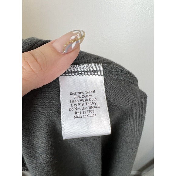 Pete and Greta Johnny Was Tunic Size M Long Sleeve Sharkbite Hem Lagenlook - Picture 10 of 12